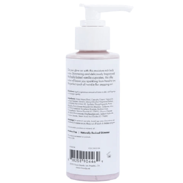 CG Glow 4oz Vanilla Cupcake Scented Shimmer Body Lotion