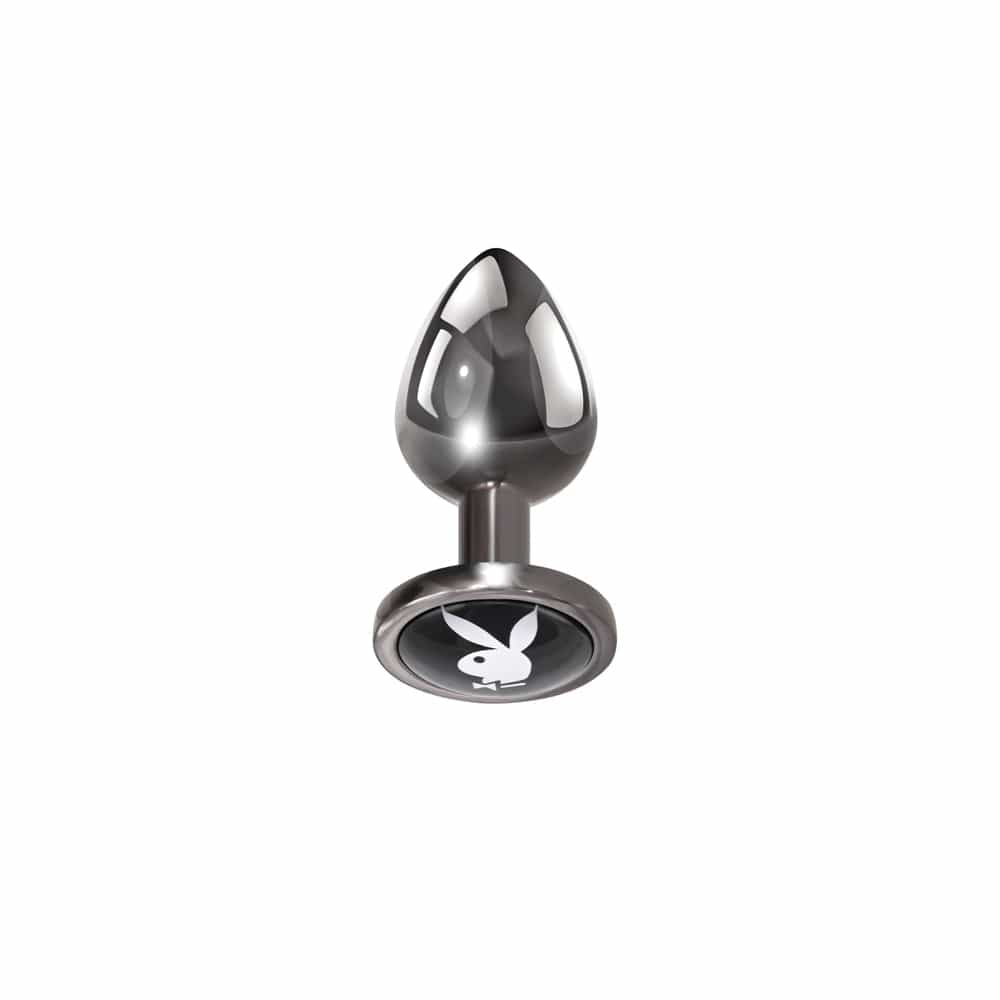 Small Playboy Tux-Style Body-Safe Aluminum Alloy Butt Plug