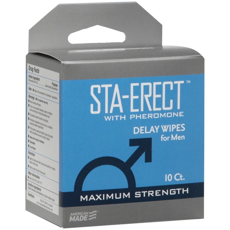 Doc Johnson Men's Sta - Erect Performance - Enhancing Wipes