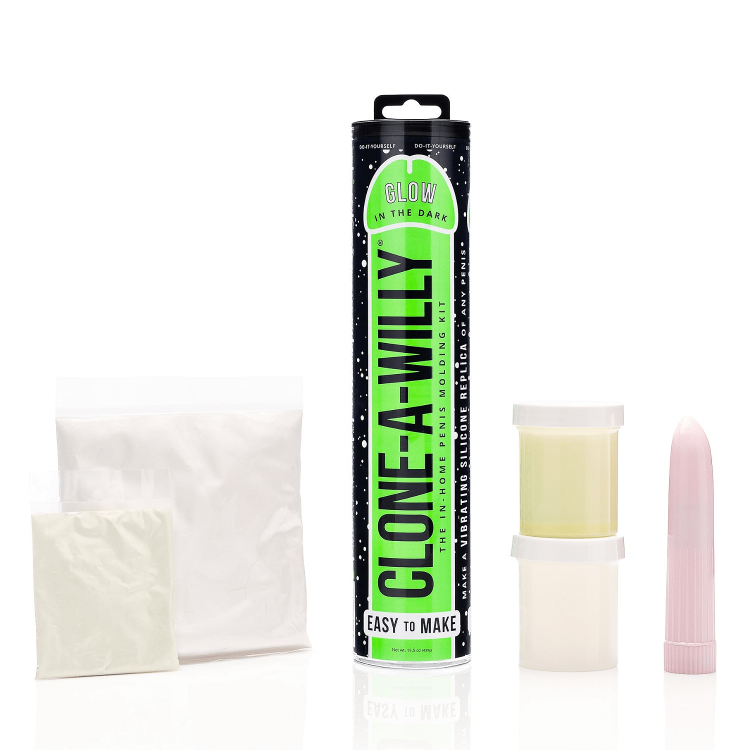 Empire Labs Glow - in - the - Dark Green Vibrating Willy Replica Kit