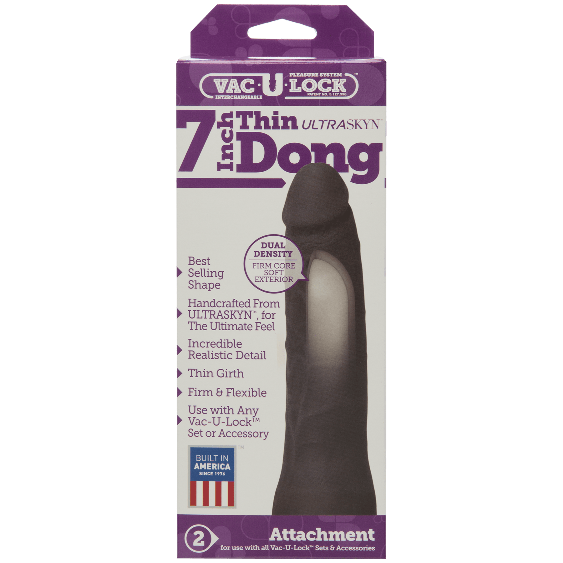 Doc Johnson 7-Inch Ultra-Realistic ULTRASKYN Vac-U-Lock Compatible Dong Attachment