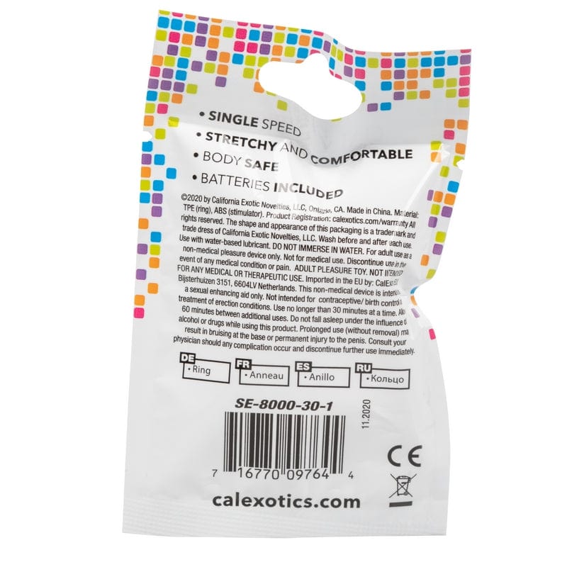 Calexotics Pink Foil Pack Super - Stretchy Vibrating Cock Ring