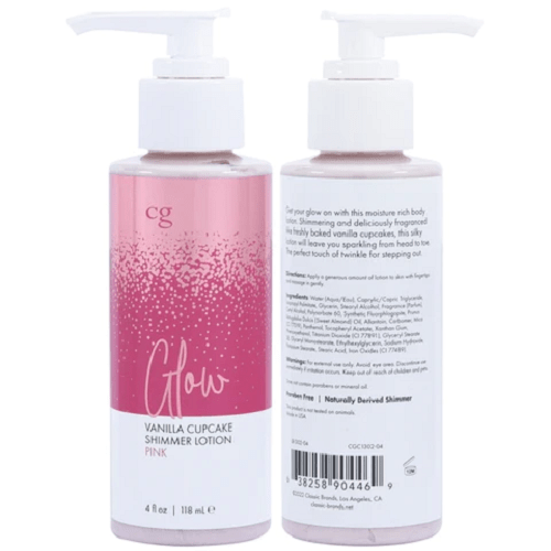 CG Glow 4oz Vanilla Cupcake Scented Shimmer Body Lotion