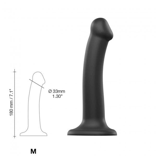 Black Bendable Dual - Density Strap - On Dildo for Ultimate Pleasure