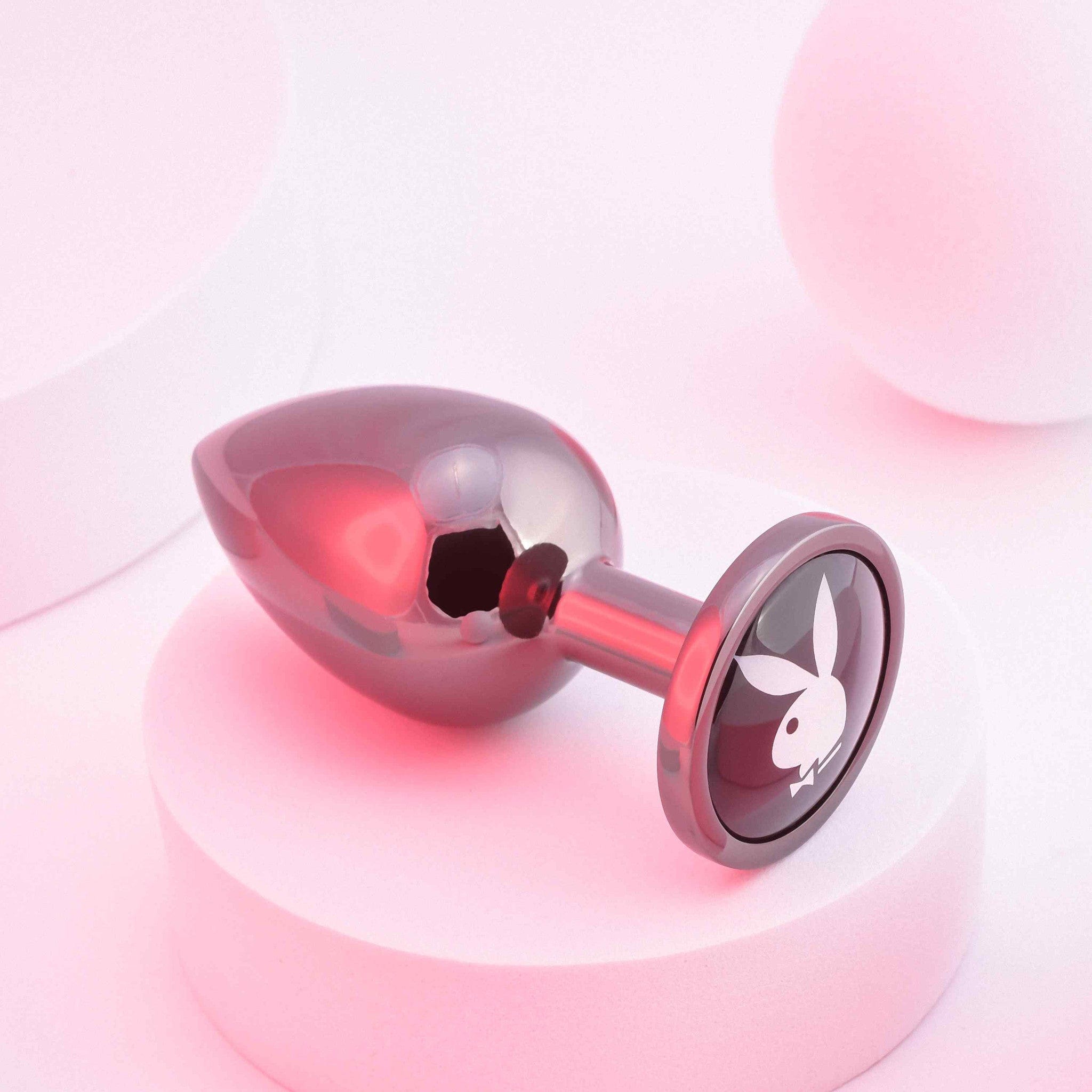 Large-sized Playboy Tuxedo-themed Anal Butt Plug for Intimate Pleasure