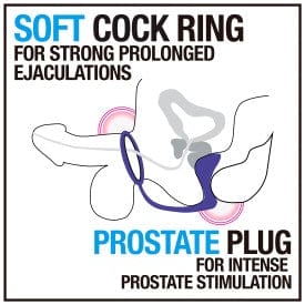Indigo Blush Performance Adjustable Cock Ring Plug for Enhanced Pleasure