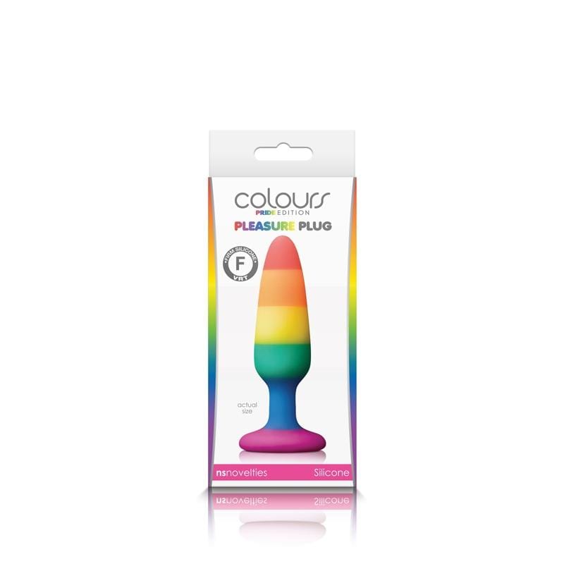 NS Novelties Pride Edition Rainbow Smooth Small Silicone Plug