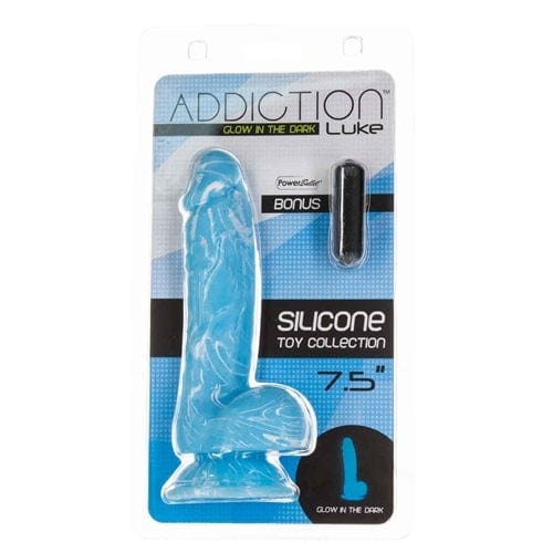 Addiction Brandon 7.5-Inch Glow-in-the-Dark Dildo with Realistic Balls