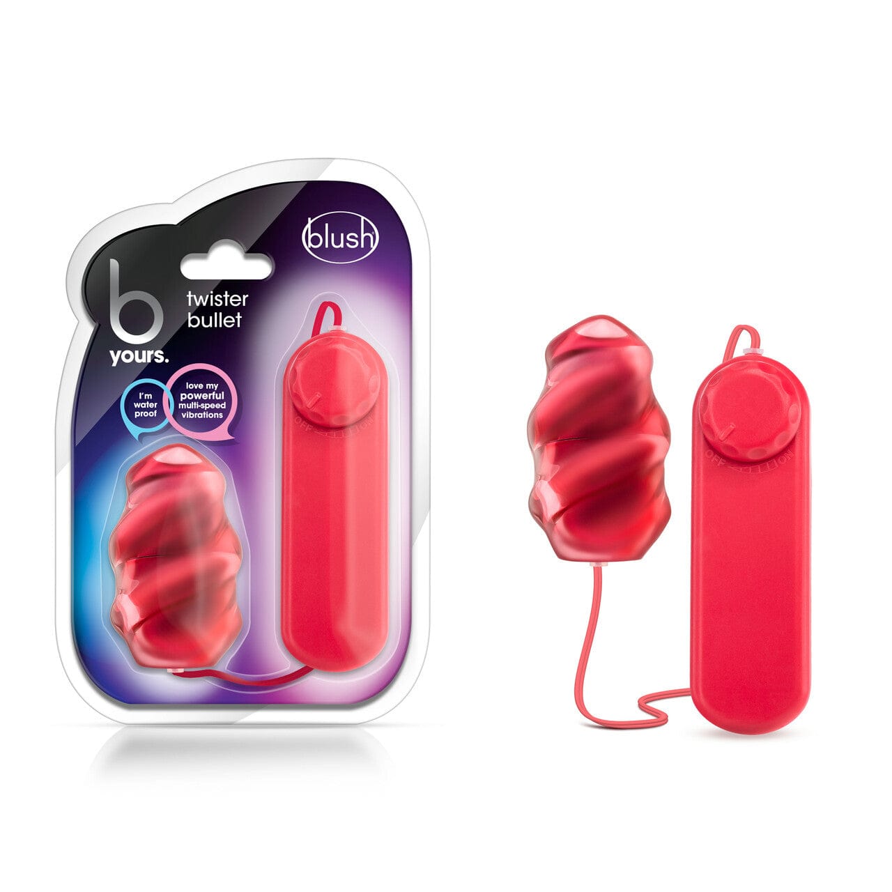 Blush B Yours Red Multi - Speed Textured Vibrating Bullet for Discreet Pleasure
