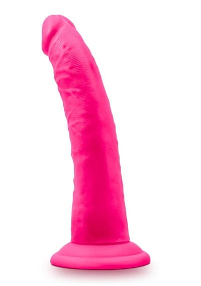 Blush Neo Elite Neon Pink 7.5 - Inch Silicone Dual - Density Realistic Adult Dildo for Solo or Harness Play