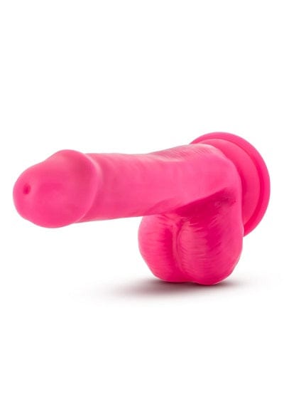 Blush Neo 6-Inch Dual Density Neon Pink Realistic Dildo with Testicles for Enhanced Intimate Pleasure