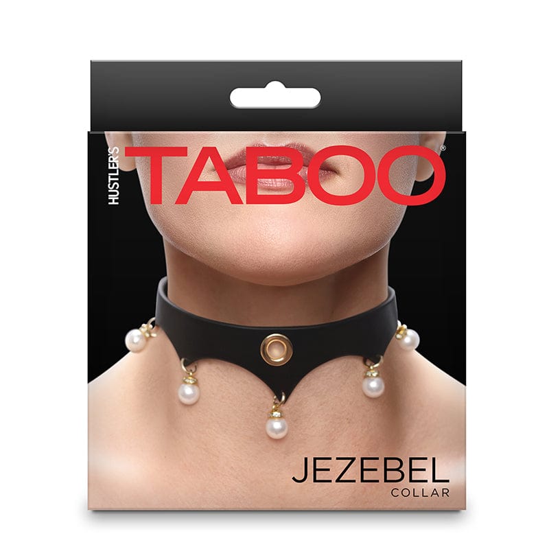 NS Novelties Hustler Taboo Luxury Jezebel Collar with Gold and Pearls