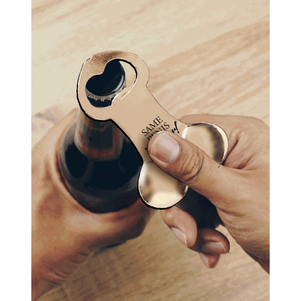 Little Genie Glitterati Timeless Same Penis Forever Novelty Bottle Opener for Bachelorette Parties and Celebrations