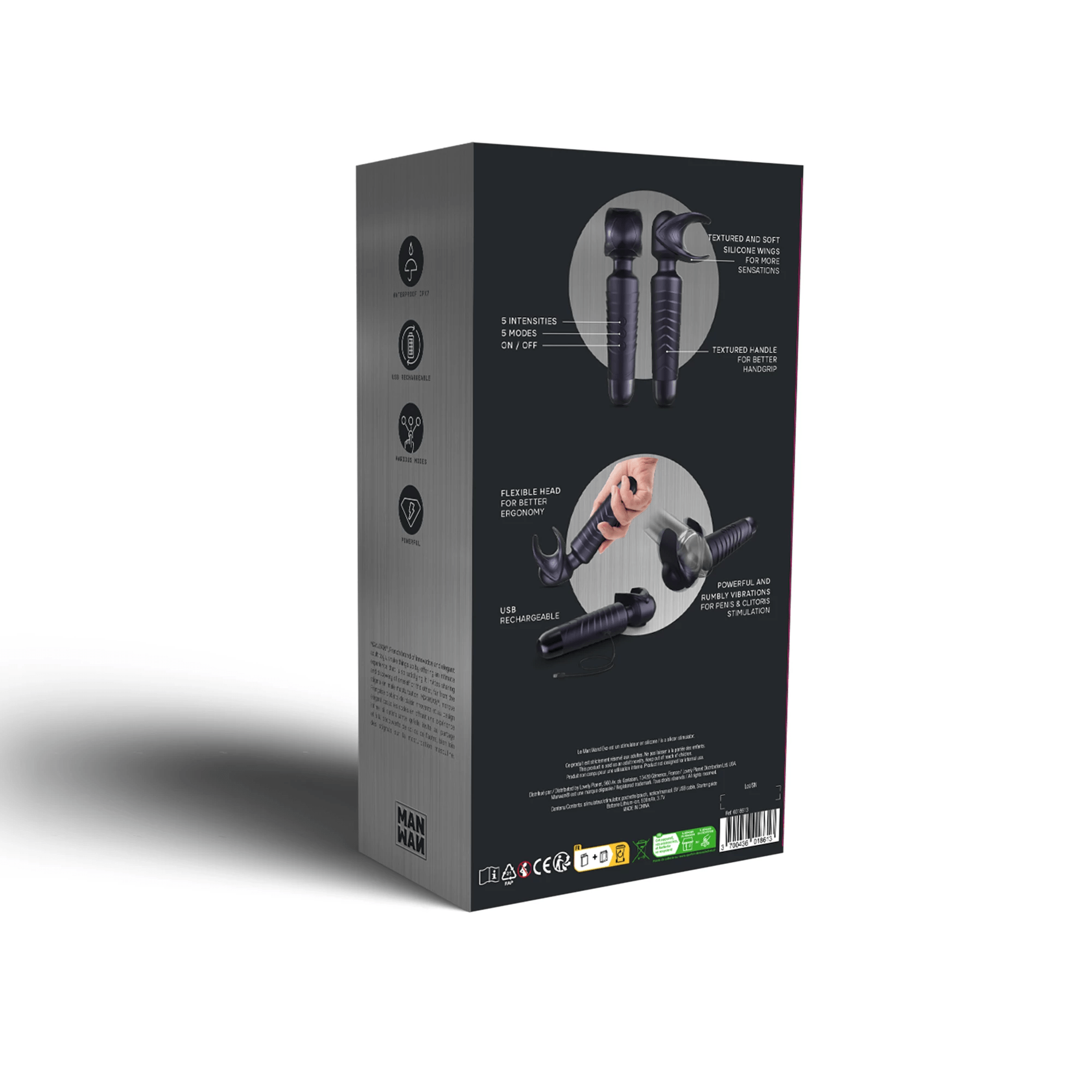 Man Wan Man.Wand Evo Male Vibrating Pleasure Stimulator for Enhanced Intimacy