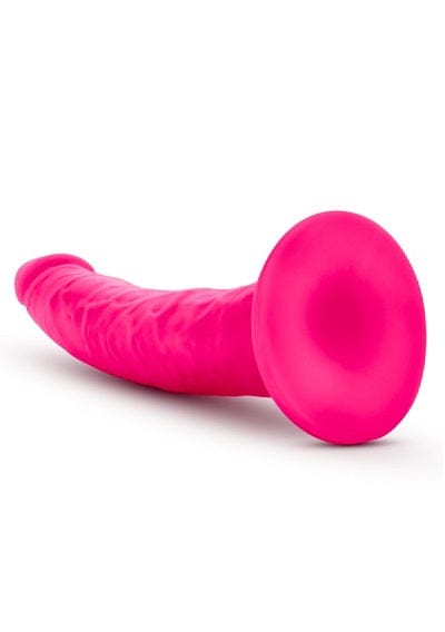 Blush Neo Elite Neon Pink 7.5 - Inch Silicone Dual - Density Realistic Adult Dildo for Solo or Harness Play
