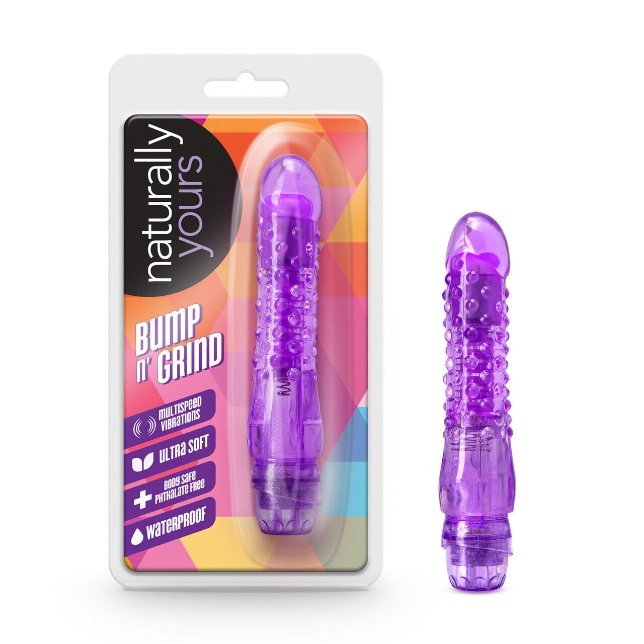Blush Naturally Yours Purple Intimate Vibrator - Bump and Grind for Ultimate Pleasure