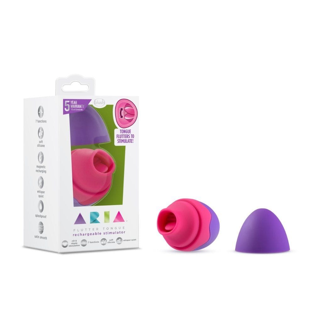 Blush Aria Purple Flutter-Tipped Quiet Vibration Vibrator