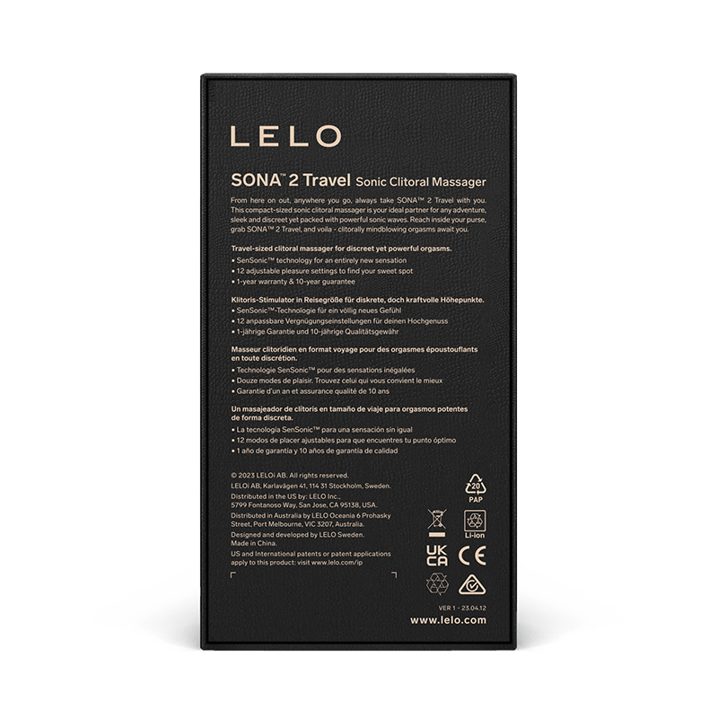 Lelo Sona 2 Compact Travel - Friendly Edition for On - the - go Pleasure