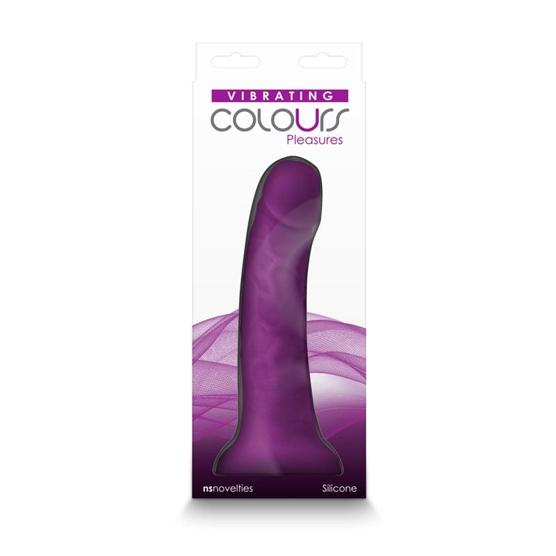 NS Novelties Purple 7-Inch Vibrating Dong from Colours Pleasures Collection