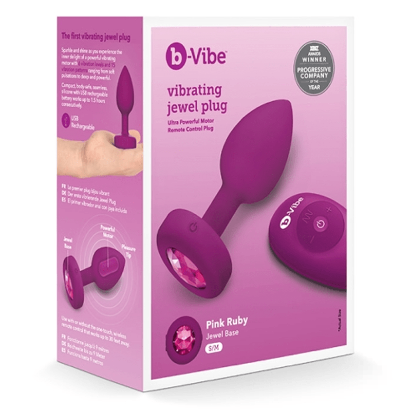 b-Vibe Luxury Jewel Remote-Controlled Anal Vibrating Plug with 6 Levels & 15 Patterns