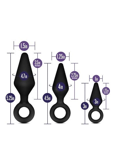 Blush Luxe Premium Black Night Anal Training Rimmer Kit for Enhanced Anal Play