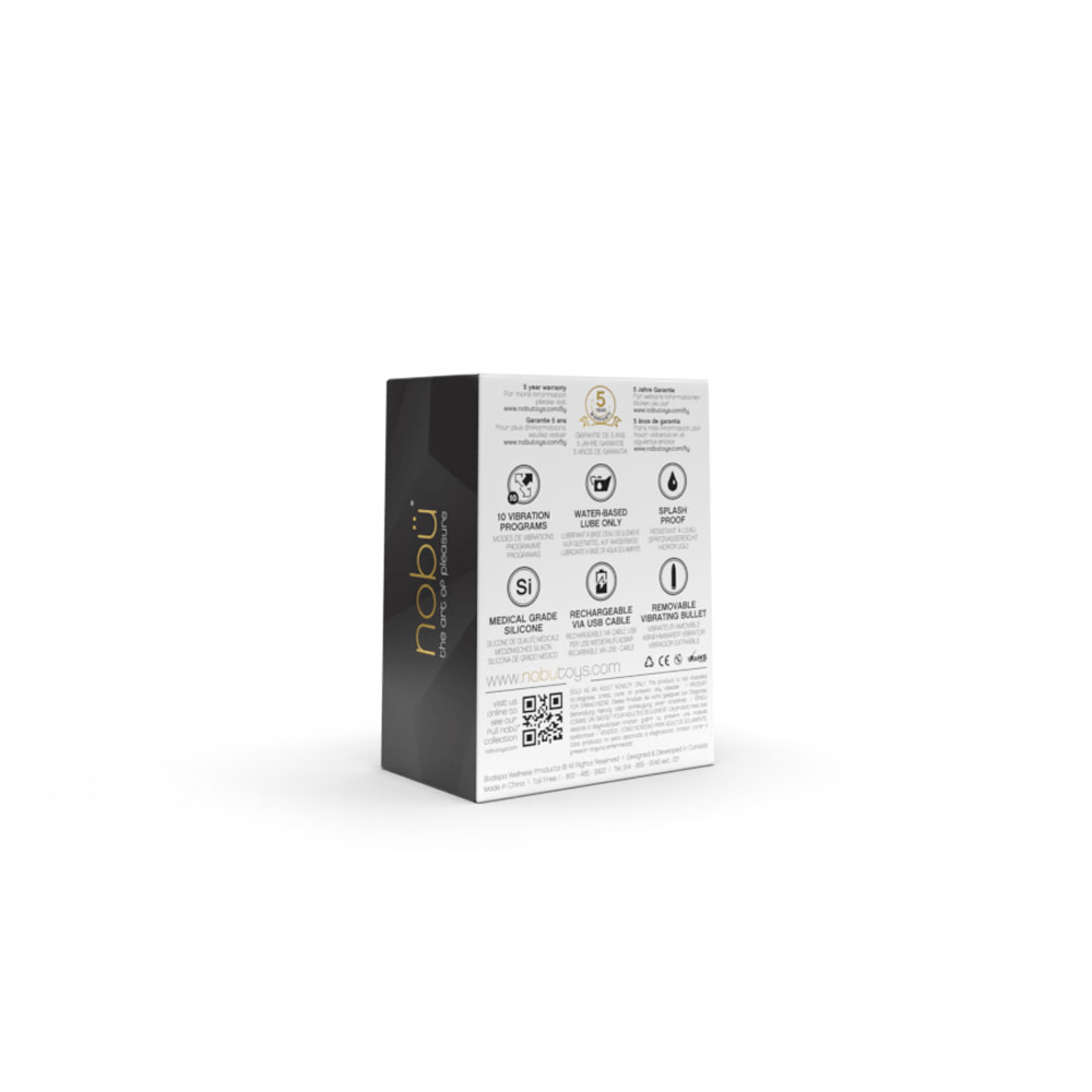 Rechargeable Vibrating Nobu Onyx Cockring for Enhanced Sensual Experience