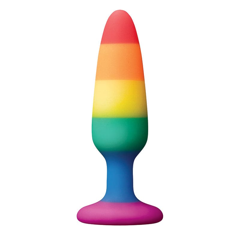 NS Novelties Pride Edition Rainbow Smooth Small Silicone Plug