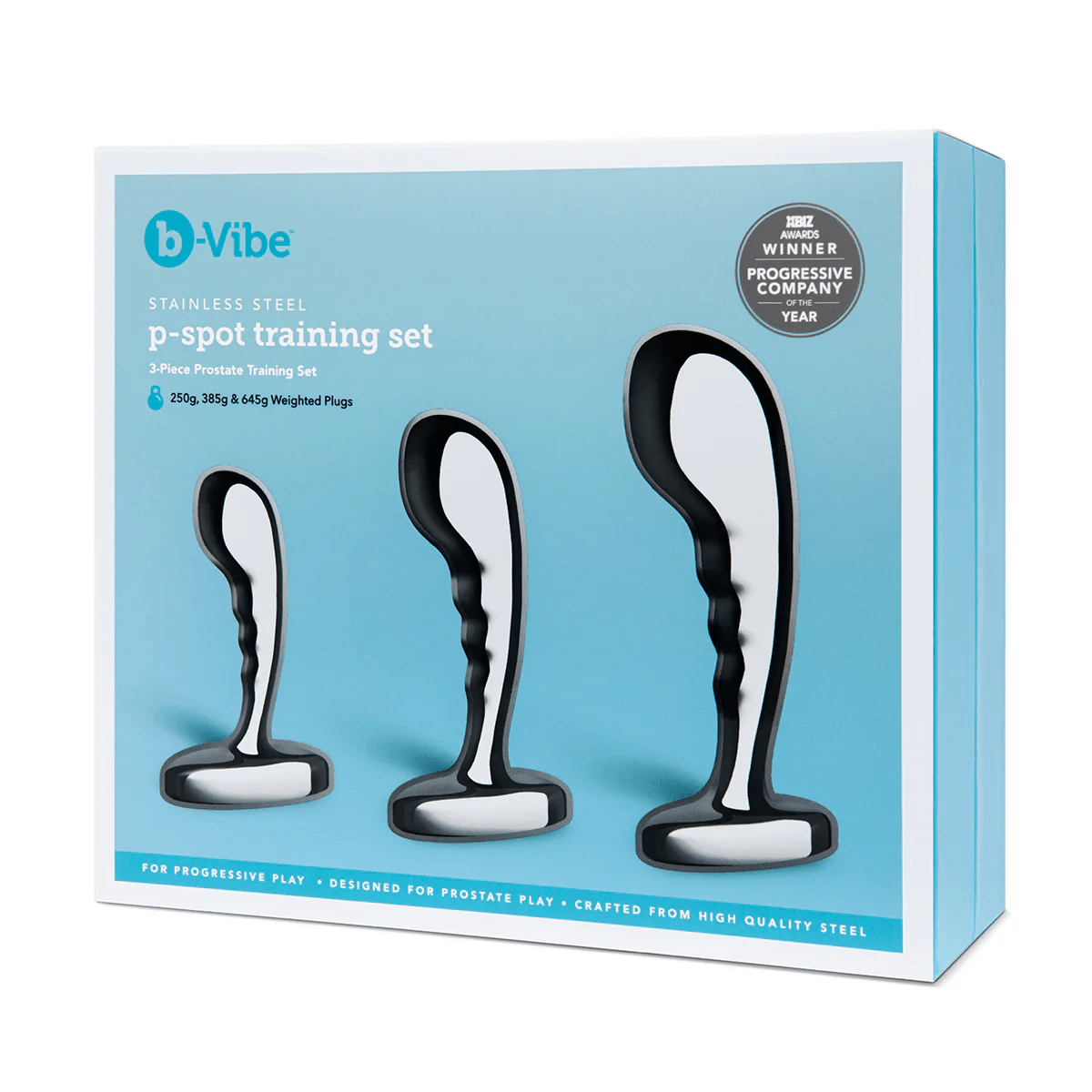 b-Vibe Premium Stainless Steel Prostate (P-Spot) Training Set for Precise Prostate Training