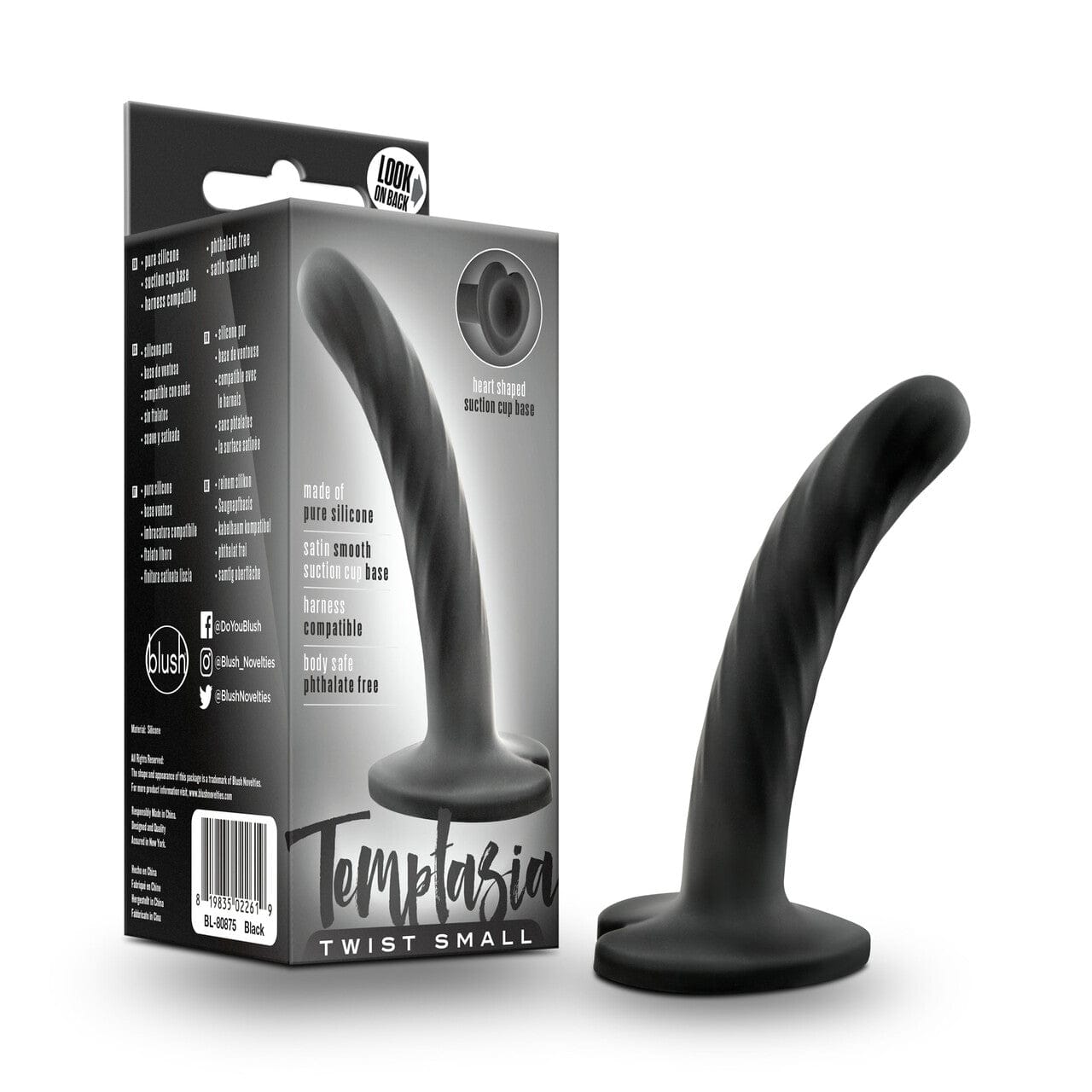 Medium Blush Temptasia Twist: Slim & Swirling Pleasure Toy