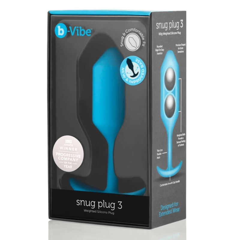 b-Vibe Premium Silicone Weighted Snug Plug 3 for Enhanced Anal Pleasure