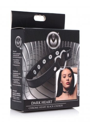 Master Collection Dark Heart Chrome Heart Fashionable Choker Necklace for Trendy Wear