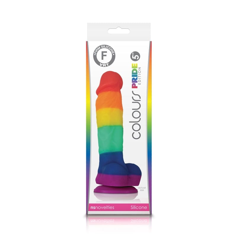 NS Novelties Colorful Pride Edition 5 - Inch Rainbow Silicone Sex Toy Dildo