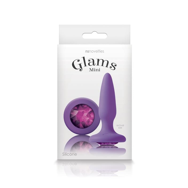 NS Novelties Sparkling Gem Mini Tapered Butt Plug in Purple or Pink