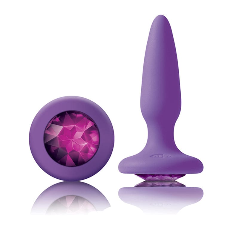 NS Novelties Sparkling Gem Mini Tapered Butt Plug in Purple or Pink