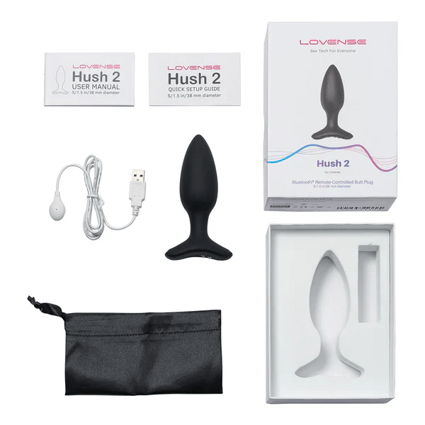Lovense Hush 2 1.5 Bluetooth-Controlled Anal Vibrating Butt Plug