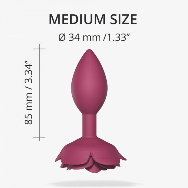 Medium Silicone Love to Love Open Roses Anal Butt Plug for Intense Pleasure