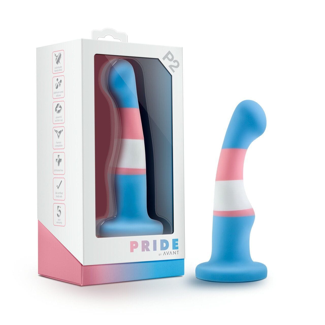 Blush Avant True Blue Pride P2 Anal and Vaginal Dildo for Intense Pleasure