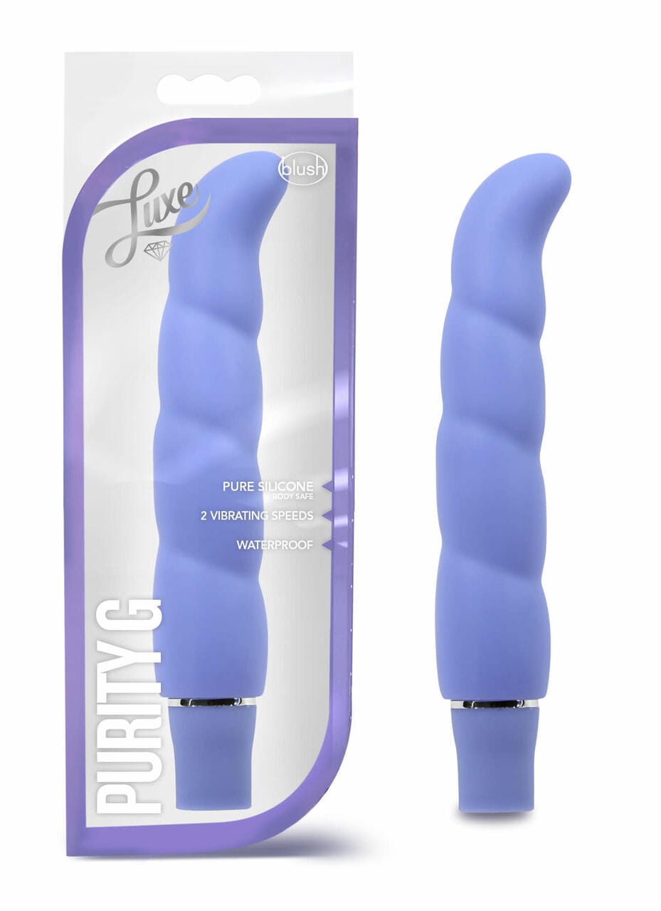 Blush Luxe Periwinkle Purity G - A Premium Silicone Adult Toy with Multiple Vibrating Functions