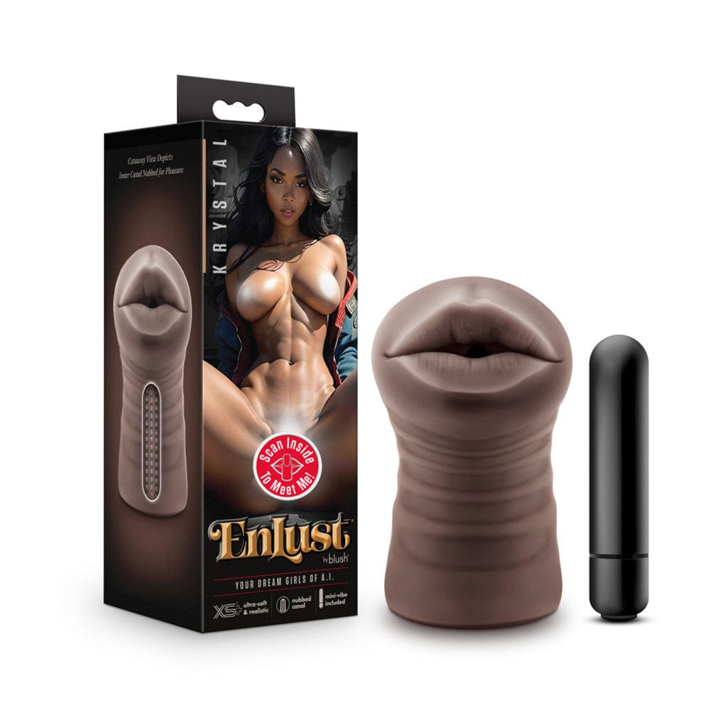 Blush EnLust Krystal AI - An Ultra - Soft Vibrating Male Stroker for Unmatched Pleasure