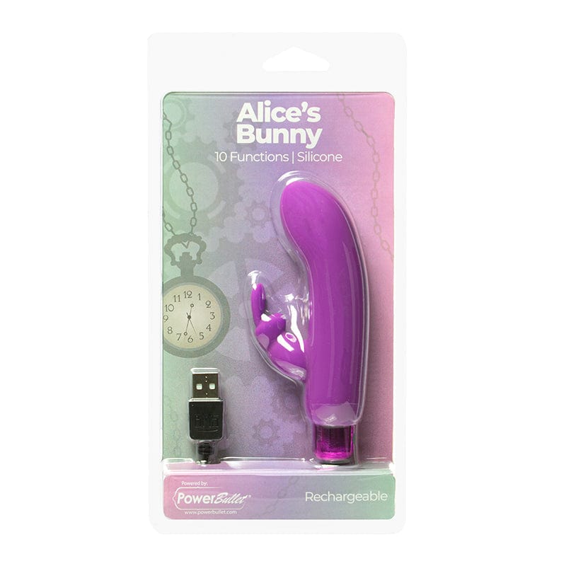 BMS Factory 4-Inch Waterproof Alice's Bunny Dual-Function Vibrating Bullet
