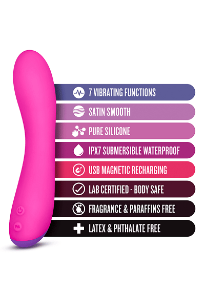 Fuchsia Blush Aria Magnifying Vibrator with 7 Functions