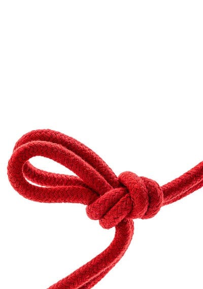 32-Foot Long Blush Temptasia Red Cotton Bondage Rope for Sensual Play