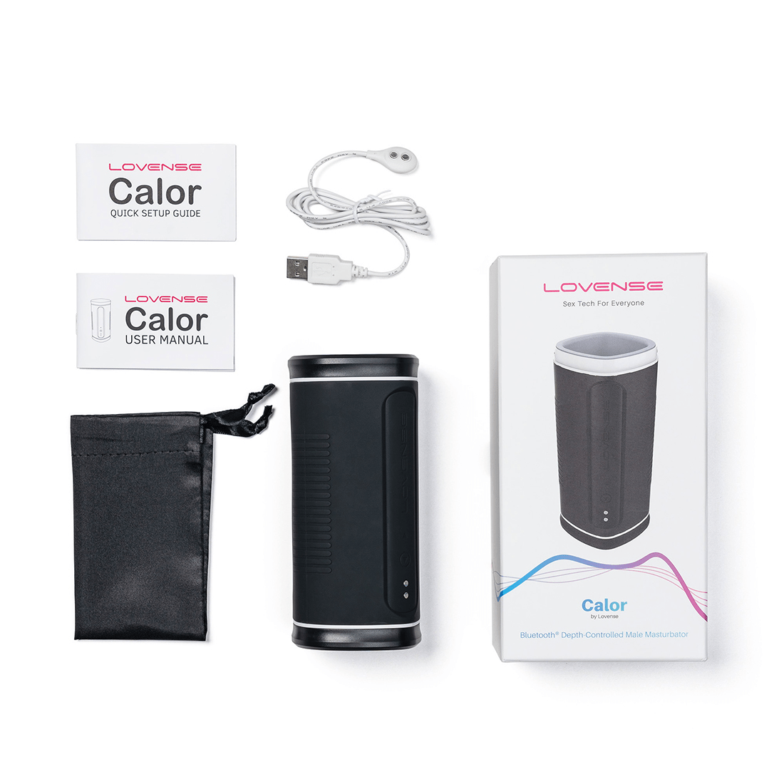 Lovense Calor Bluetooth-Enabled Male Masturbator with Depth Control and Warming Function