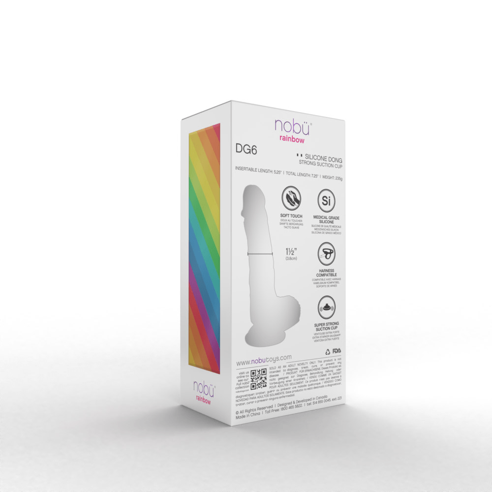 Nobu Rainbow DG6 Soft and Flexible Medical - Grade Silicone Dong