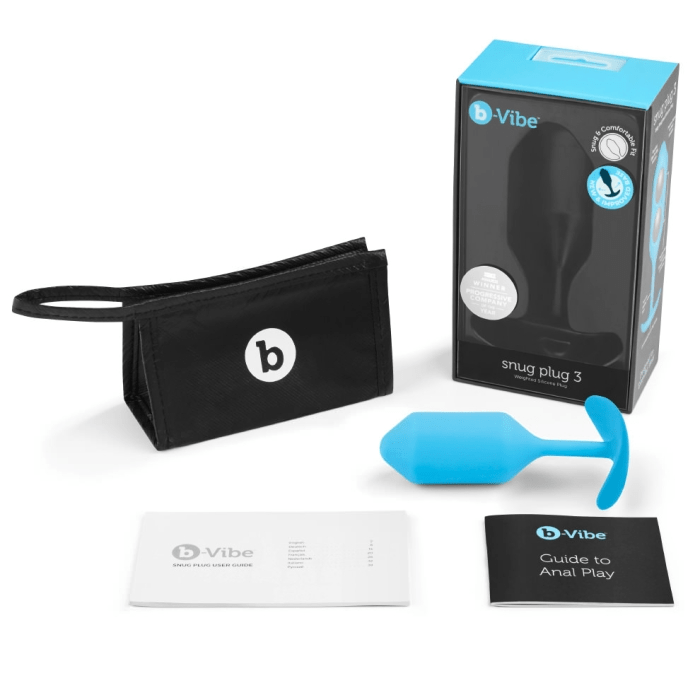 b-Vibe Premium Silicone Weighted Snug Plug 3 for Enhanced Anal Pleasure