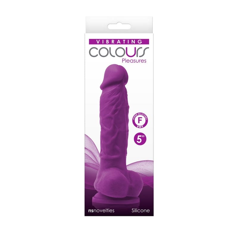 NS Novelties 5-Inch Vibrating Purple Dildo from the Colours Collection for Intense Pleasure