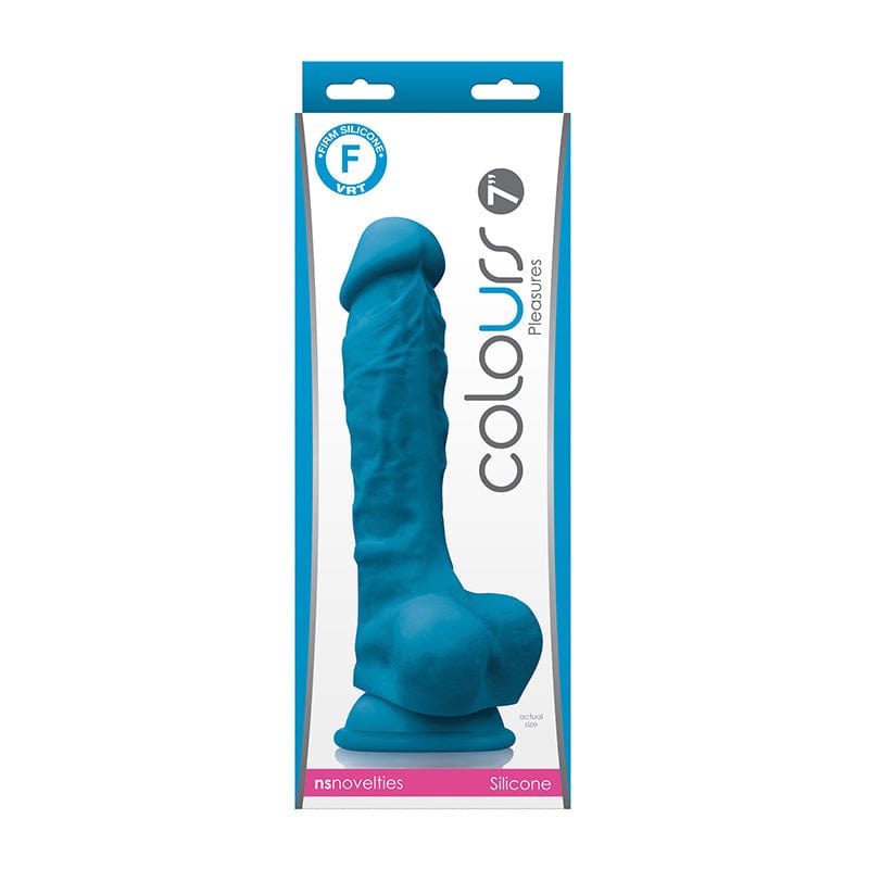 NS Novelties Colours Pleasures 7 - Inch Blue Adult Love Dildo for Enhanced Sensual Experience