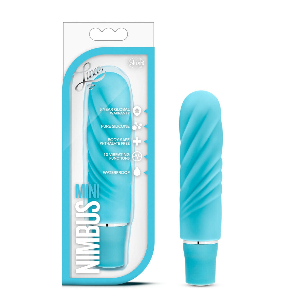 Aqua Mini Blush Luxe Nimbus - Premium Waterproof Vibrator with 10 Functions