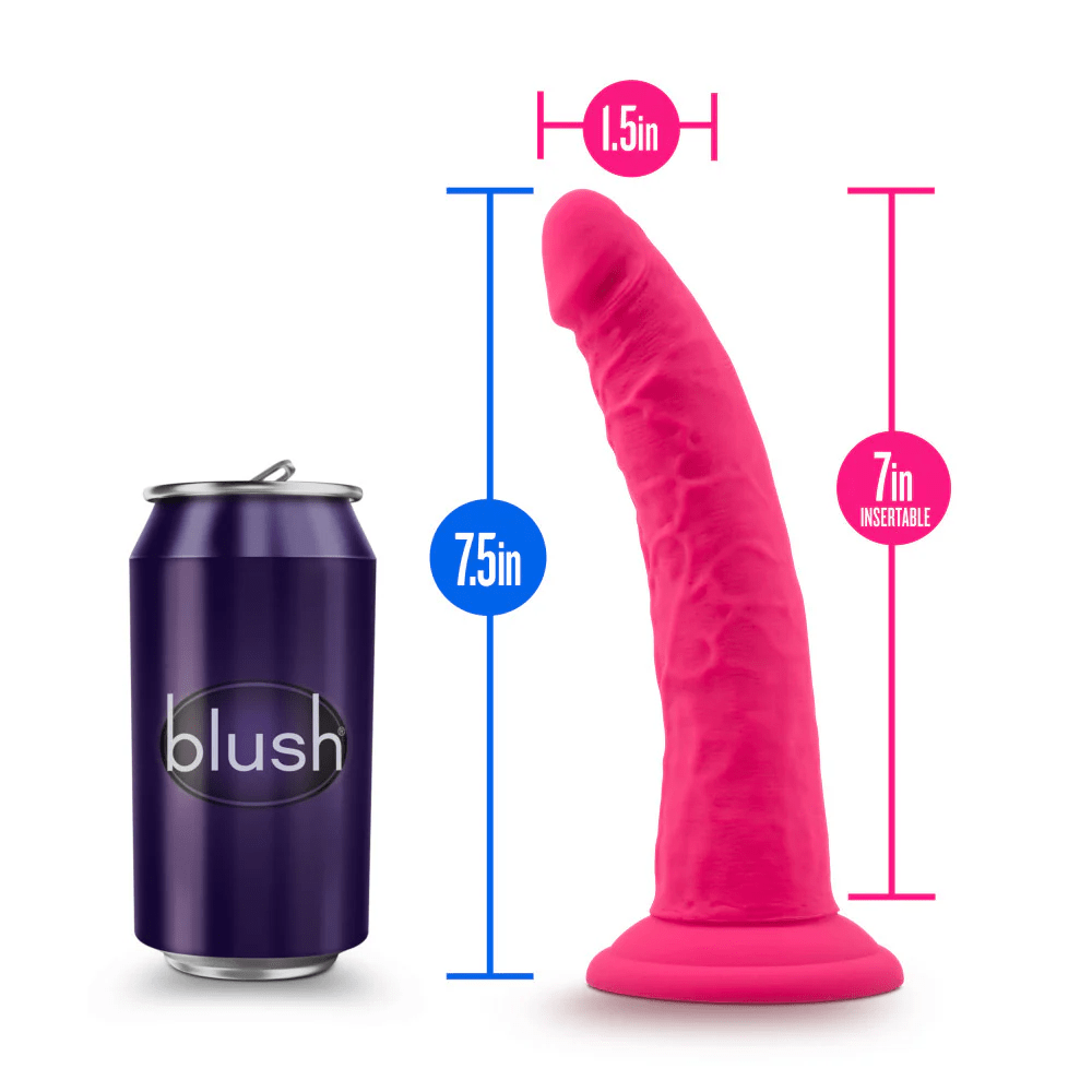 Hot Pink Blush Ruse Realistic Pleasure Dildo - 7 Inches Insertable