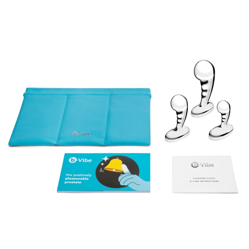 b-Vibe Premium Stainless Steel Prostate (P-Spot) Training Set for Precise Prostate Training